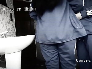 Camera rec!!! Students fucking in the bathroom, cute girl gets fucked by her Intimate terms with during break, slutty school girl with a TASTY ASS !! - homemade sex